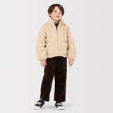 キッズ　アラン柄ボアジャケット