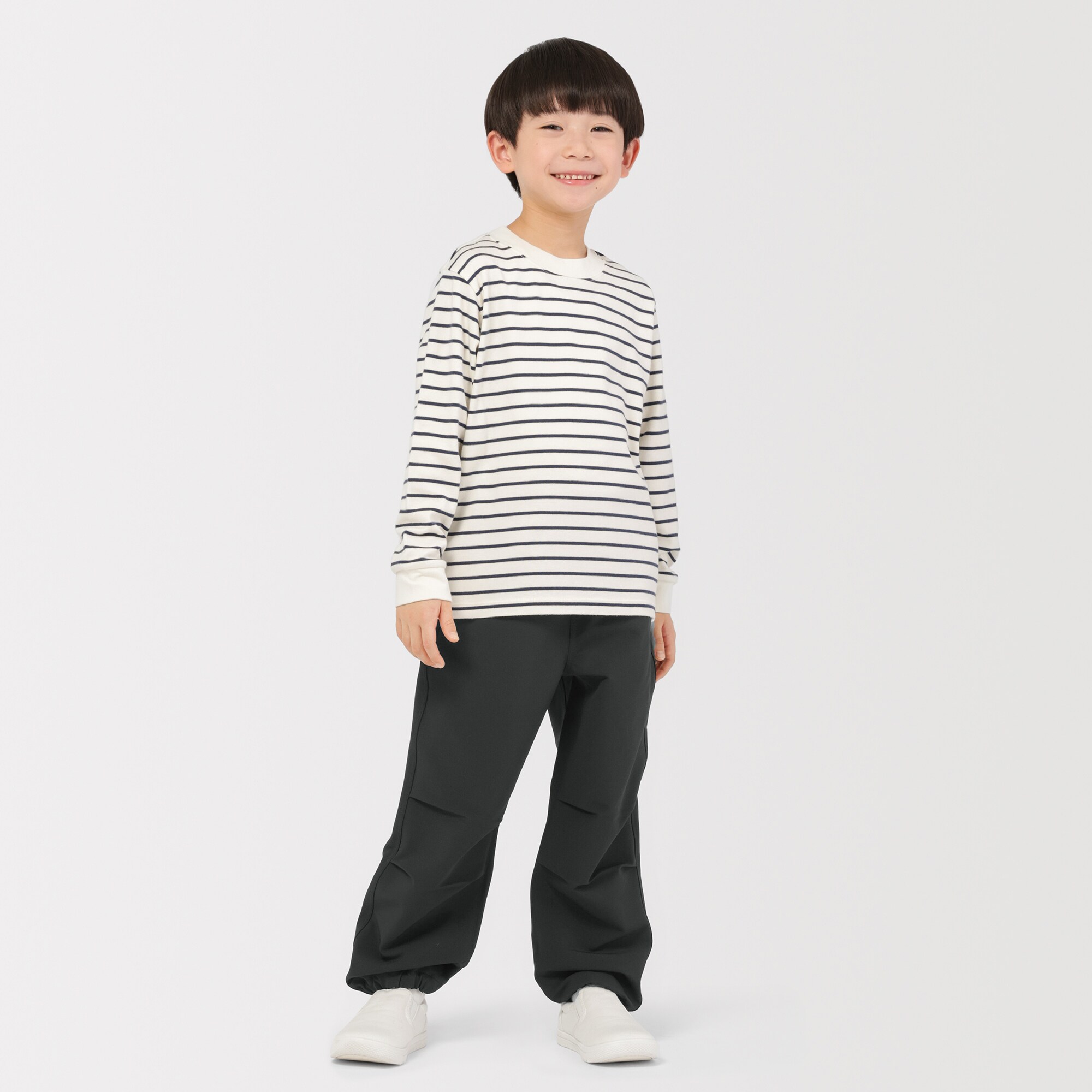 キッズ　防風裏起毛ストレッチワイドジョガーパンツ