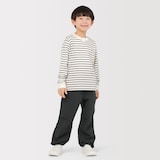 キッズ　防風裏起毛ストレッチワイドジョガーパンツ
