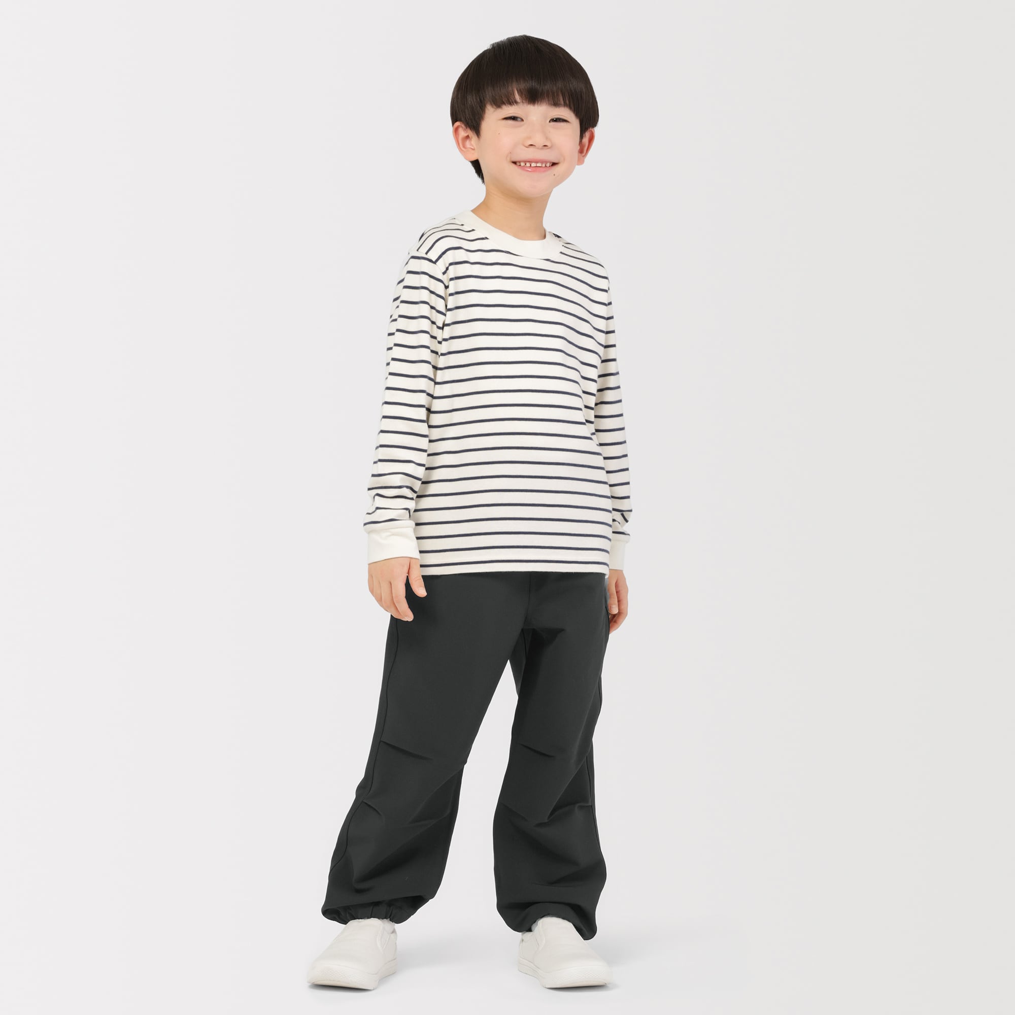 キッズ　防風裏起毛ストレッチワイドジョガーパンツ