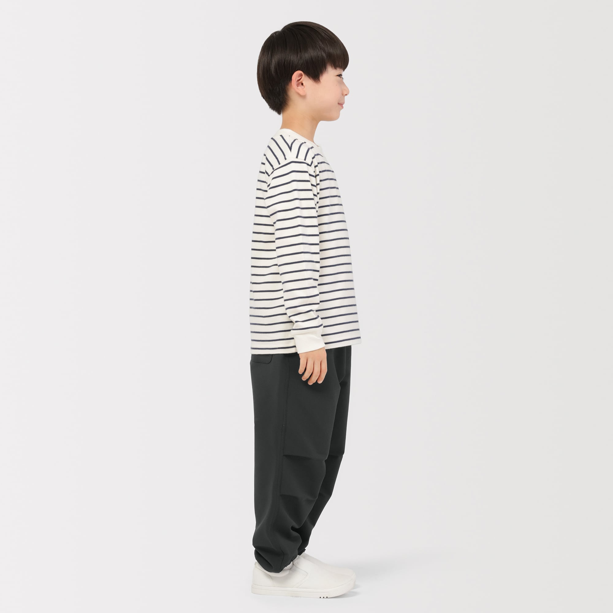 キッズ　防風裏起毛ストレッチワイドジョガーパンツ
