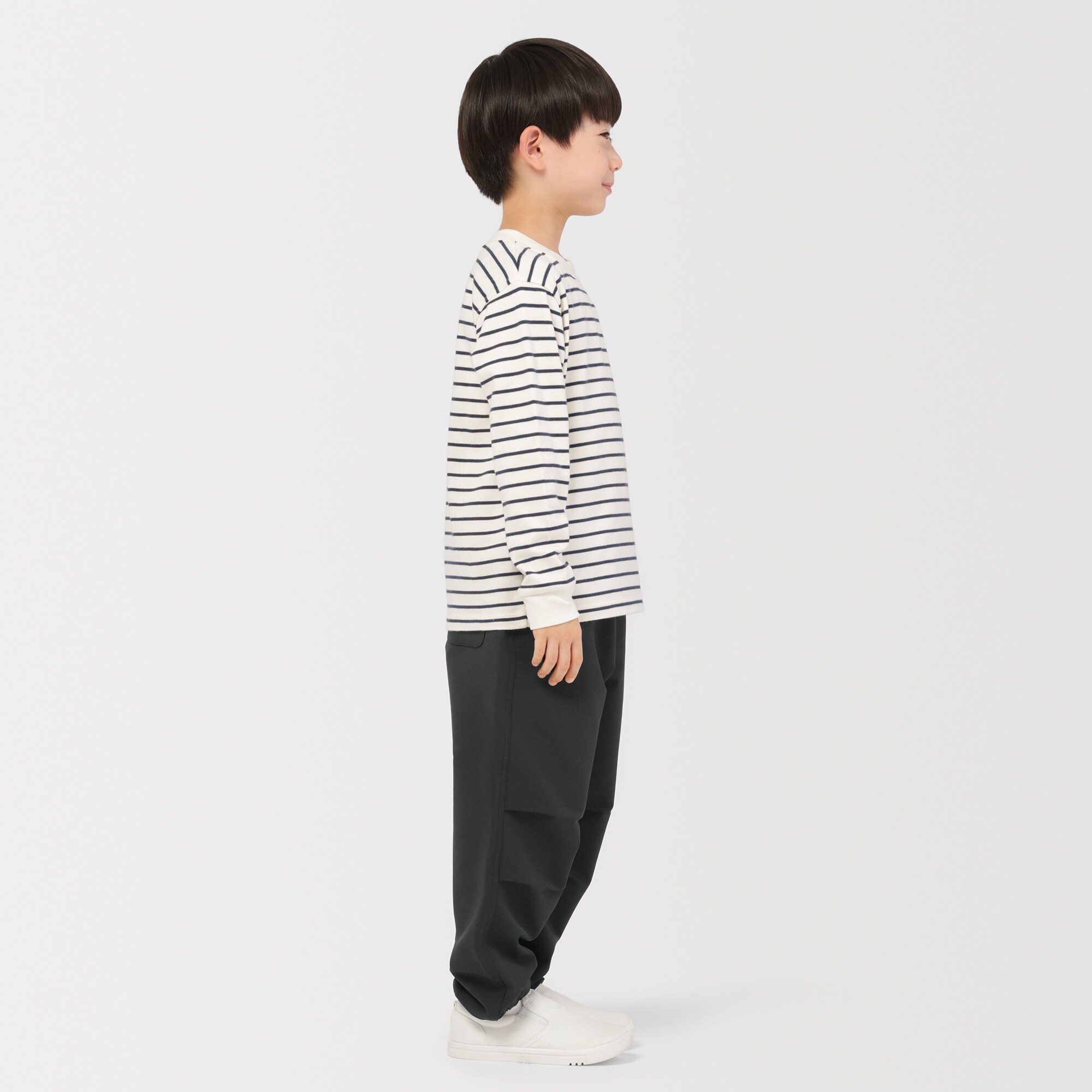 キッズ　防風裏起毛ストレッチワイドジョガーパンツ