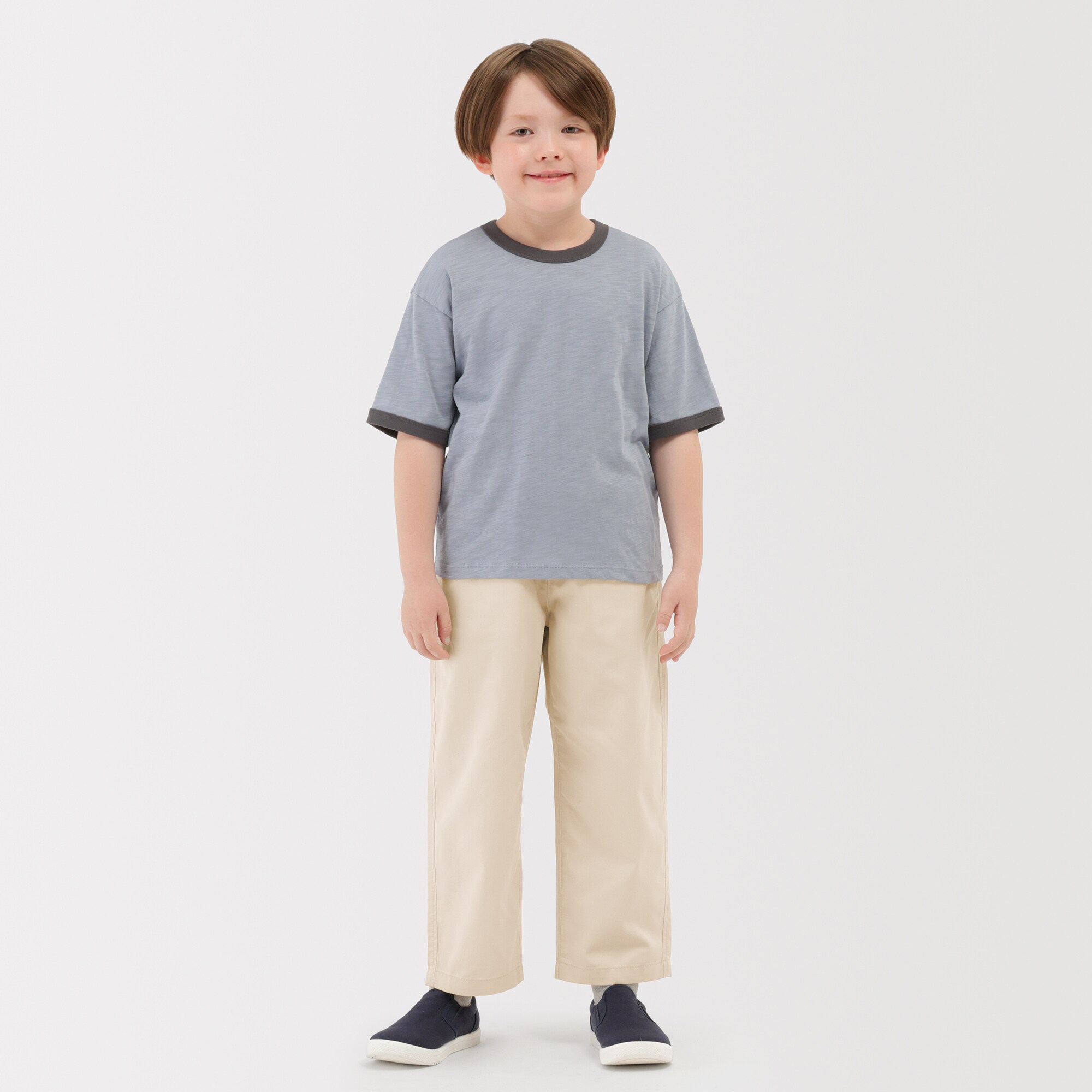 キッズ　乾きやすいツイルワイドパンツ