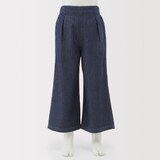 キッズ　ライトオンスデニムワイドパンツ