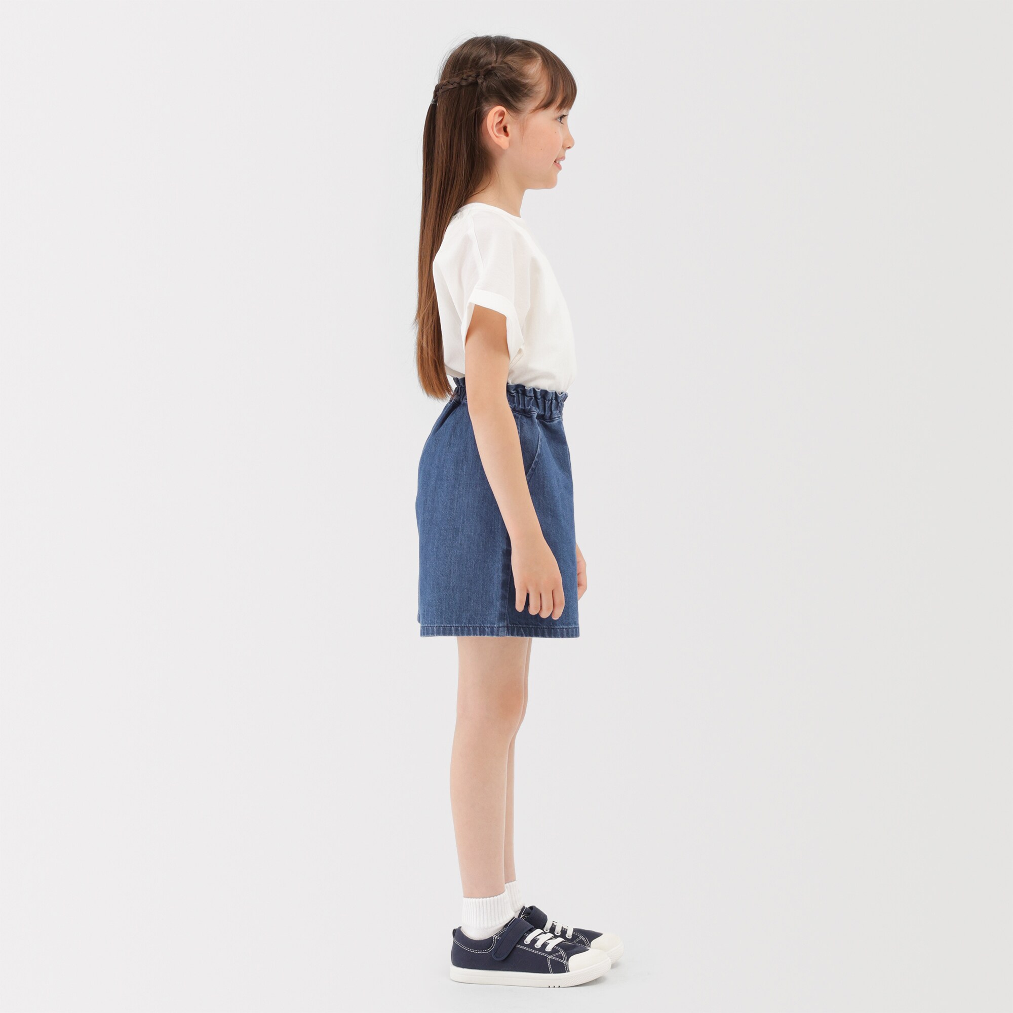キッズ　ライトオンスデニムキュロット
