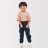 ベビー　おなかすっぽりデニム調ジョガーパンツ