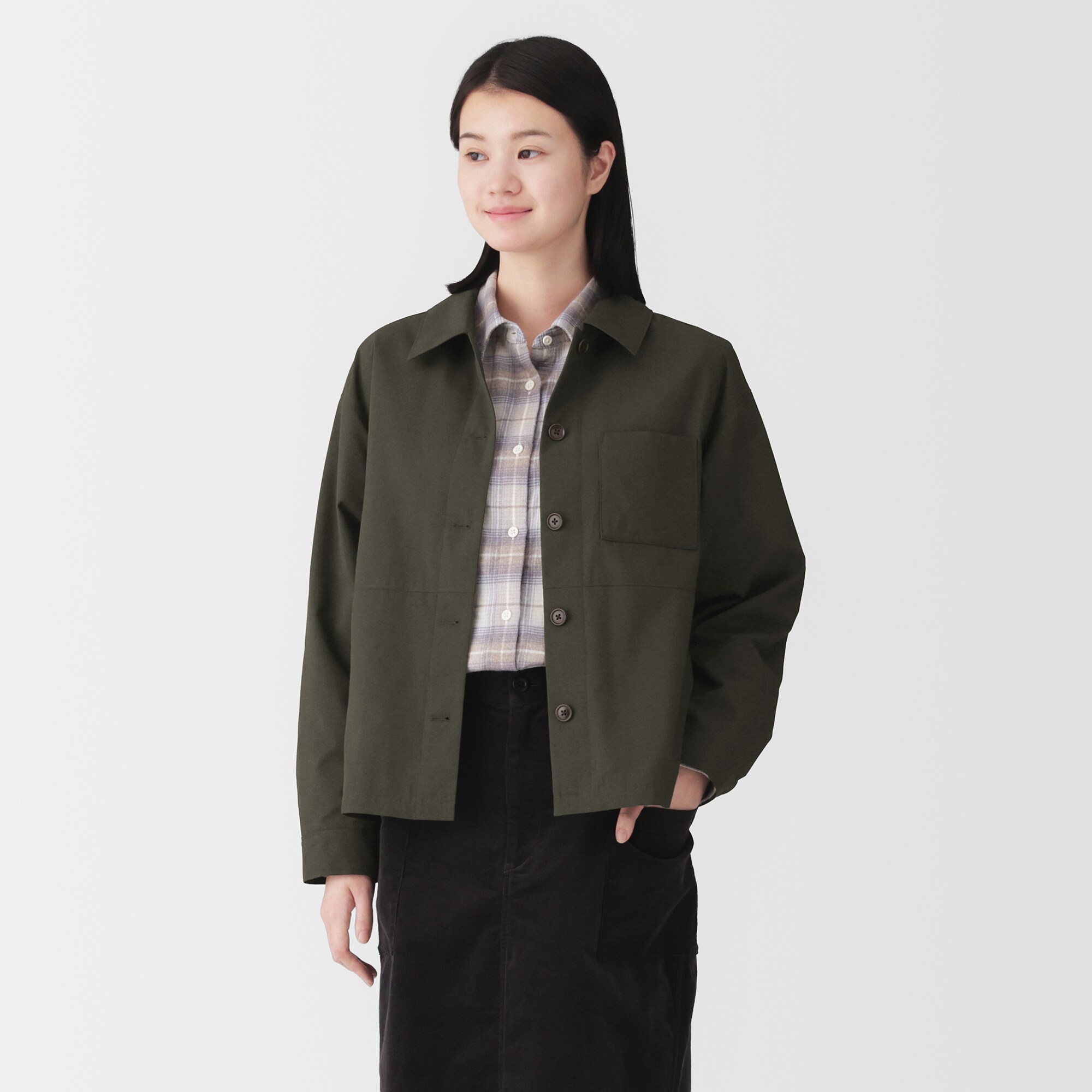 婦人　中わた　撥水シャツジャケット