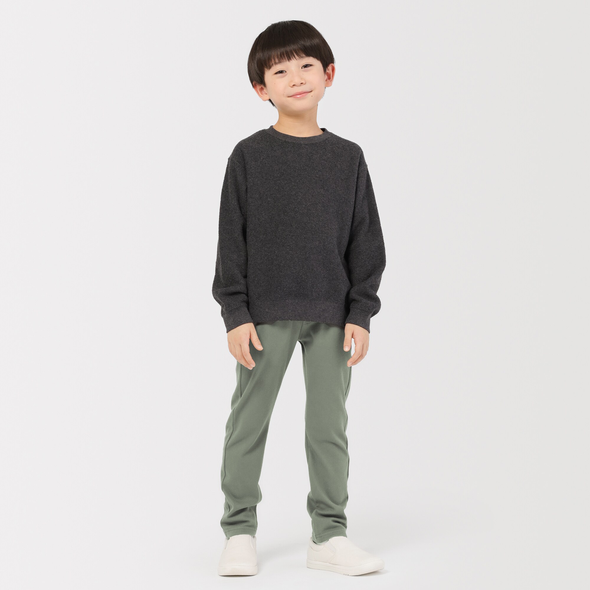キッズ　ストレッチ裏起毛スリムフィットパンツ
