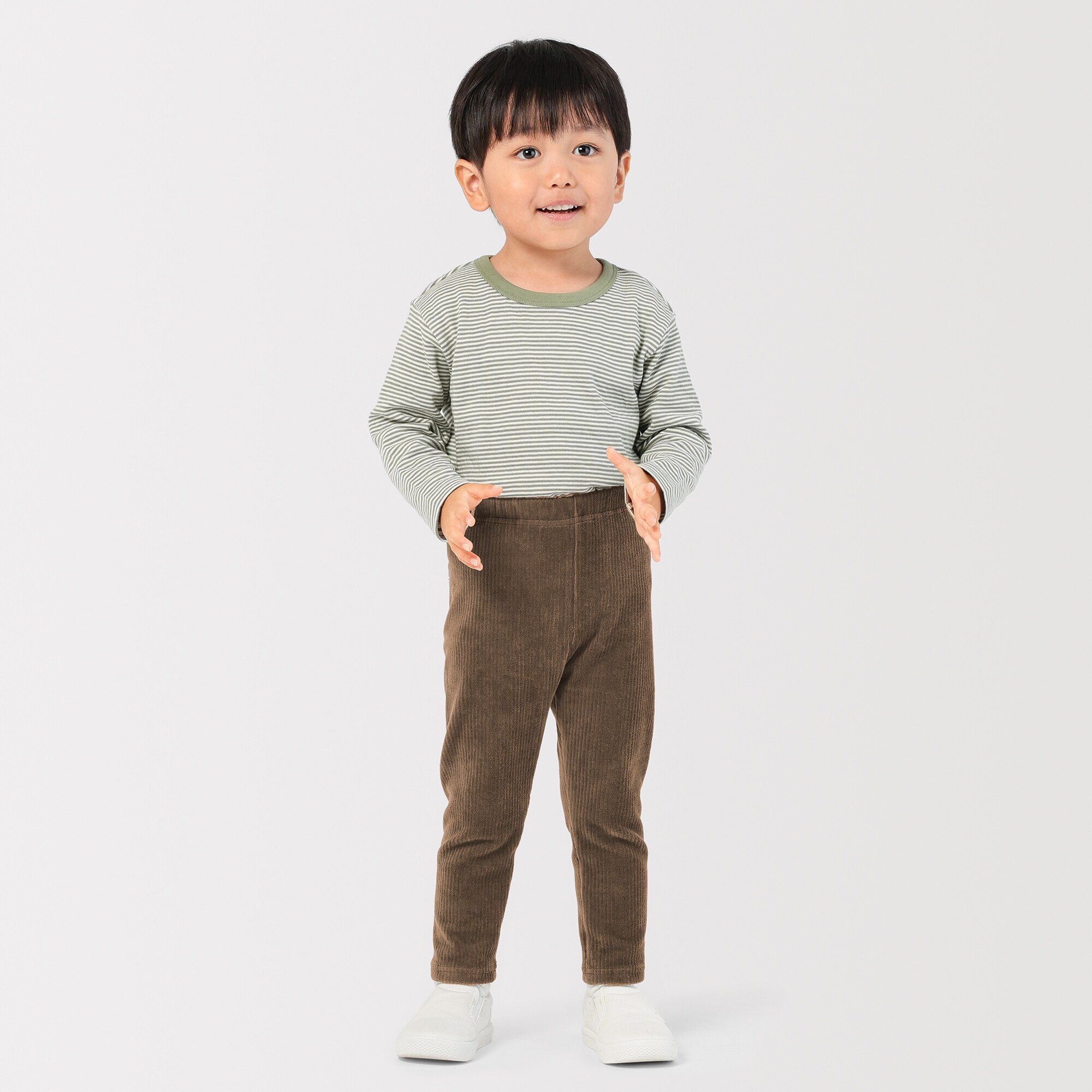 ベビー　おなかすっぽりストレッチコーデュロイレギンス