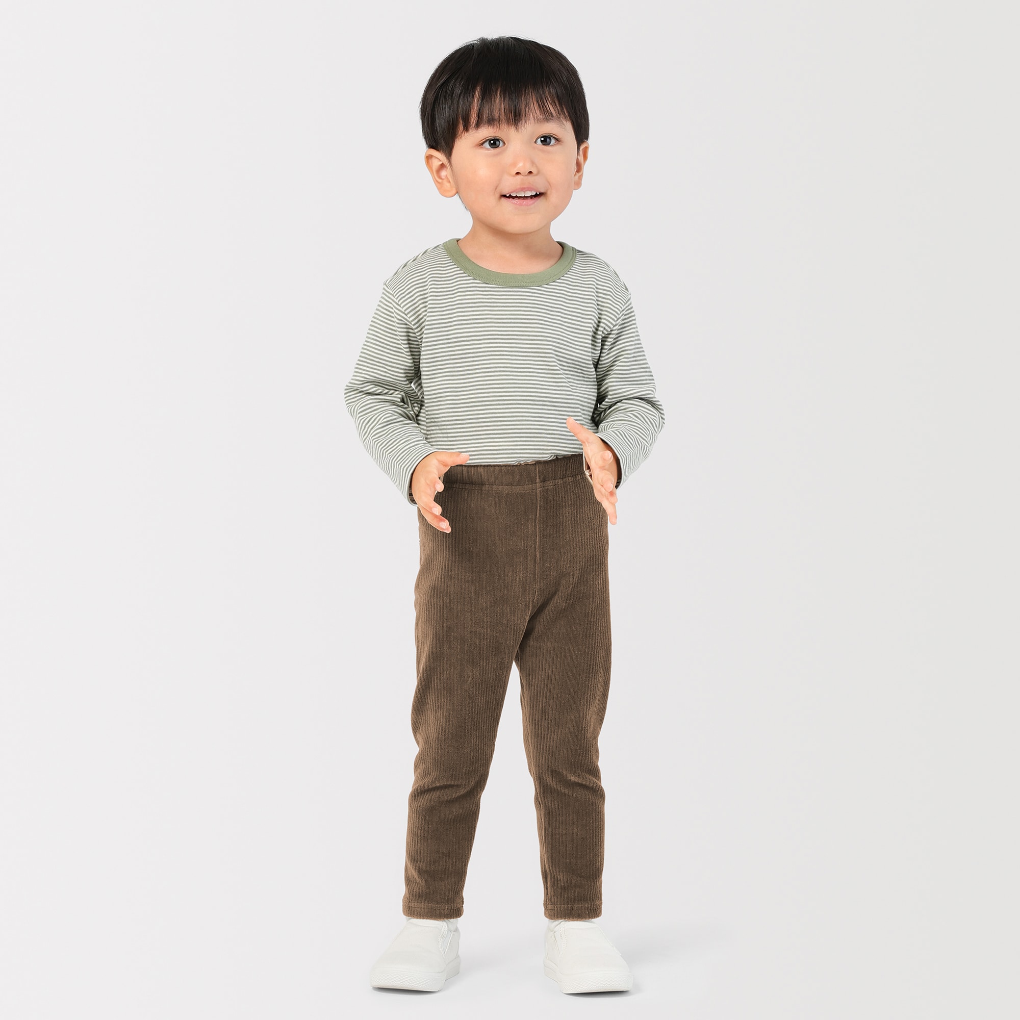 ベビー　おなかすっぽりストレッチコーデュロイレギンス