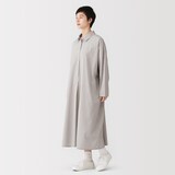 婦人　まっすぐ仕立てた　シャツワンピース