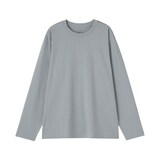 紳士　天竺編みクルーネック長袖Ｔシャツ