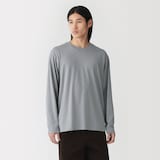 紳士　天竺編みクルーネック長袖Ｔシャツ