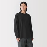 紳士　天竺編みクルーネック長袖Ｔシャツ