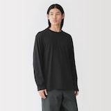 紳士　天竺編みクルーネック長袖Ｔシャツ