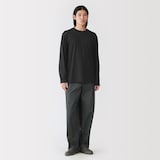 紳士　天竺編みクルーネック長袖Ｔシャツ