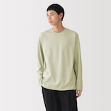 紳士　天竺編みクルーネック長袖Ｔシャツ