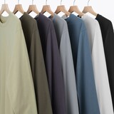 紳士　天竺編みクルーネック長袖Ｔシャツ