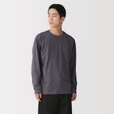 紳士　天竺編みクルーネック長袖Ｔシャツ