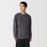 紳士　天竺編みクルーネック長袖Ｔシャツ