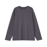 紳士　天竺編みクルーネック長袖Ｔシャツ