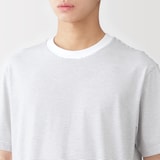 紳士　天竺編みクルーネック半袖Ｔシャツ（ボーダー）（ＯＳ）