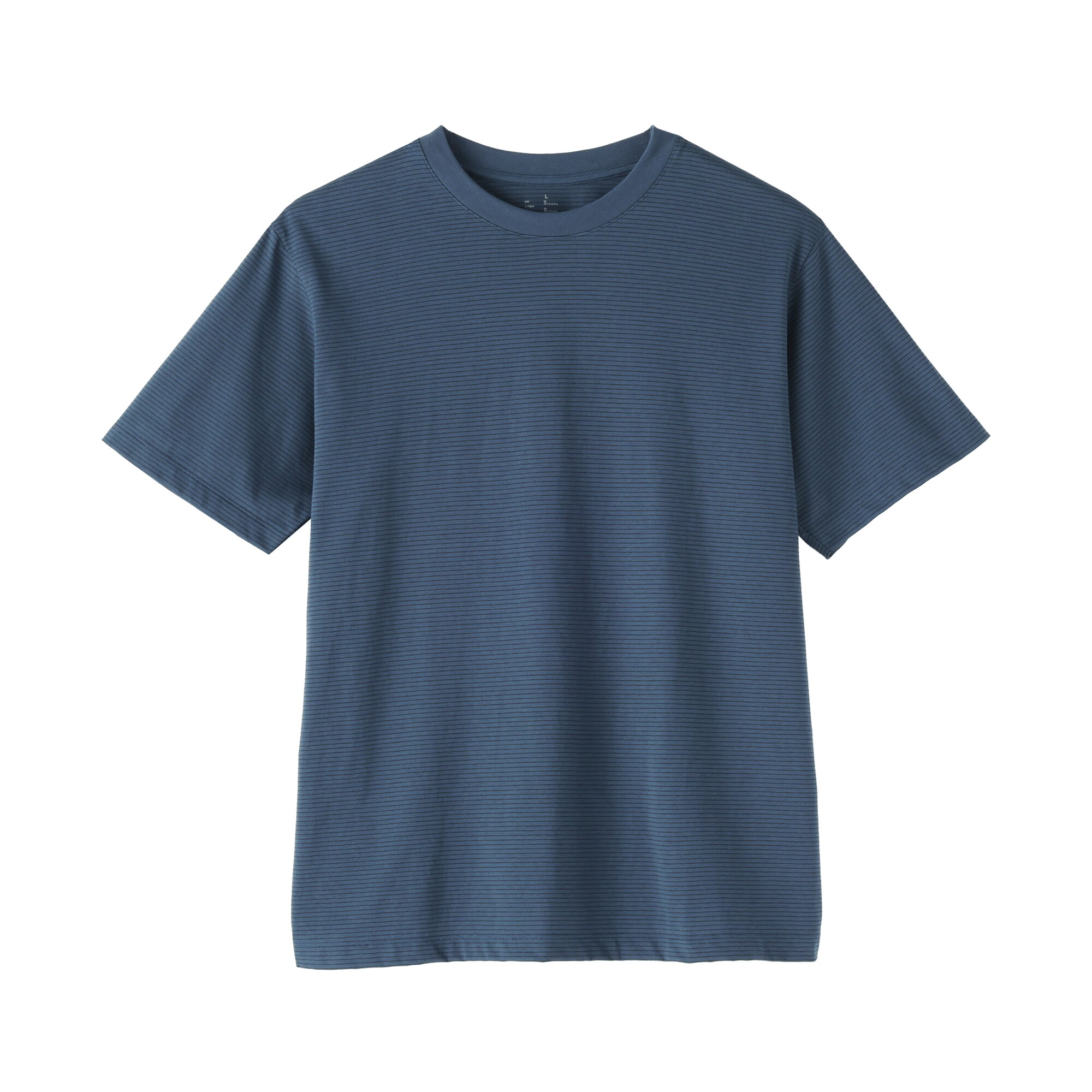 紳士　天竺編みクルーネック半袖Ｔシャツ（ボーダー）（ＯＳ）