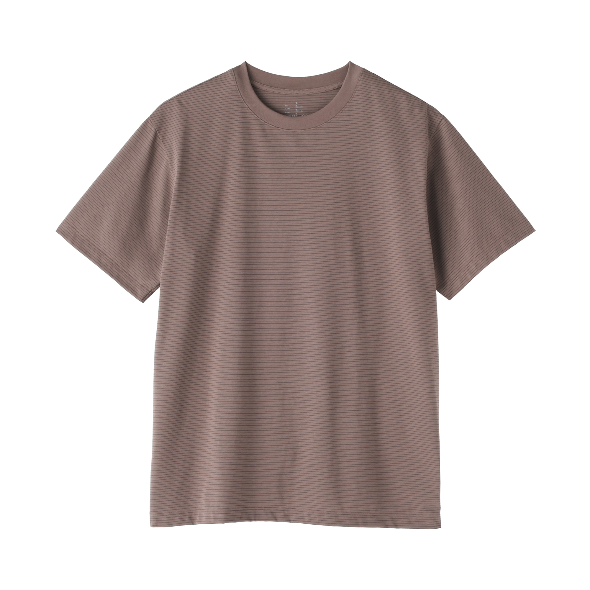 紳士　天竺編みクルーネック半袖Ｔシャツ（ボーダー）（ＯＳ）