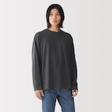 紳士　天竺編みクルーネック長袖Ｔシャツ（ボーダー）