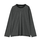 紳士　天竺編みクルーネック長袖Ｔシャツ（ボーダー）