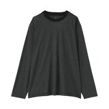 紳士　天竺編みクルーネック長袖Ｔシャツ（ボーダー）