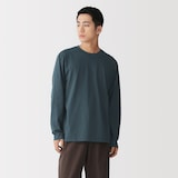紳士　天竺編みクルーネック長袖Ｔシャツ（ボーダー）