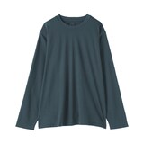 紳士　天竺編みクルーネック長袖Ｔシャツ（ボーダー）