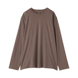 紳士　天竺編みクルーネック長袖Ｔシャツ（ボーダー）