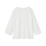 紳士　洗いざらし太番手ボートネック七分袖Ｔシャツ