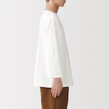 紳士　洗いざらし太番手ボートネック七分袖Ｔシャツ