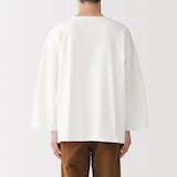 紳士　洗いざらし太番手ボートネック七分袖Ｔシャツ