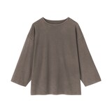 紳士　洗いざらし太番手ボートネック七分袖Ｔシャツ