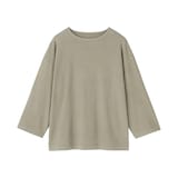 紳士　洗いざらし太番手ボートネック七分袖Ｔシャツ