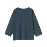 紳士　洗いざらし太番手ボートネック七分袖Ｔシャツ