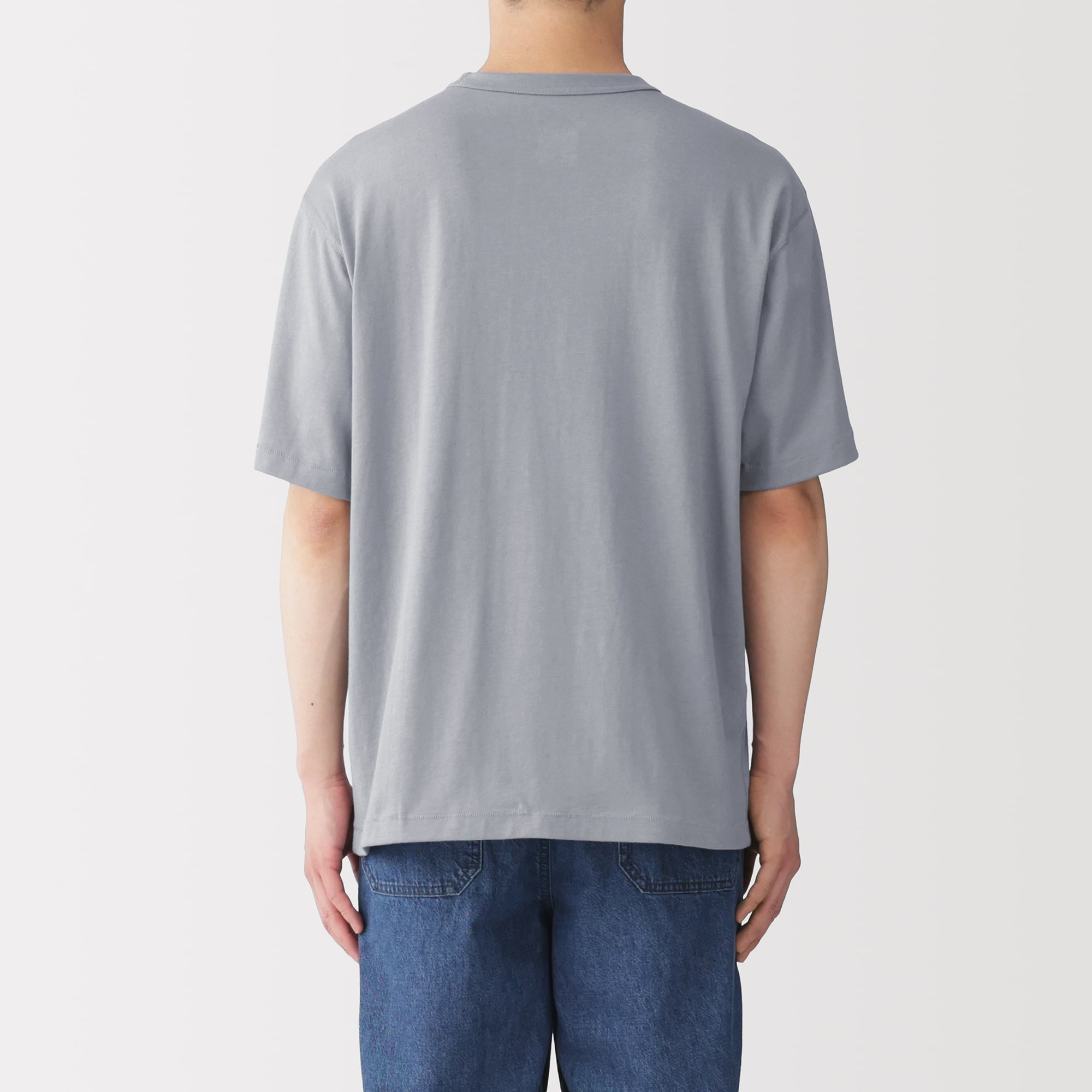 紳士　昔ながらの製法で編み立てたクルーネック半袖Ｔシャツ