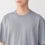紳士　昔ながらの製法で編み立てたクルーネック半袖Ｔシャツ