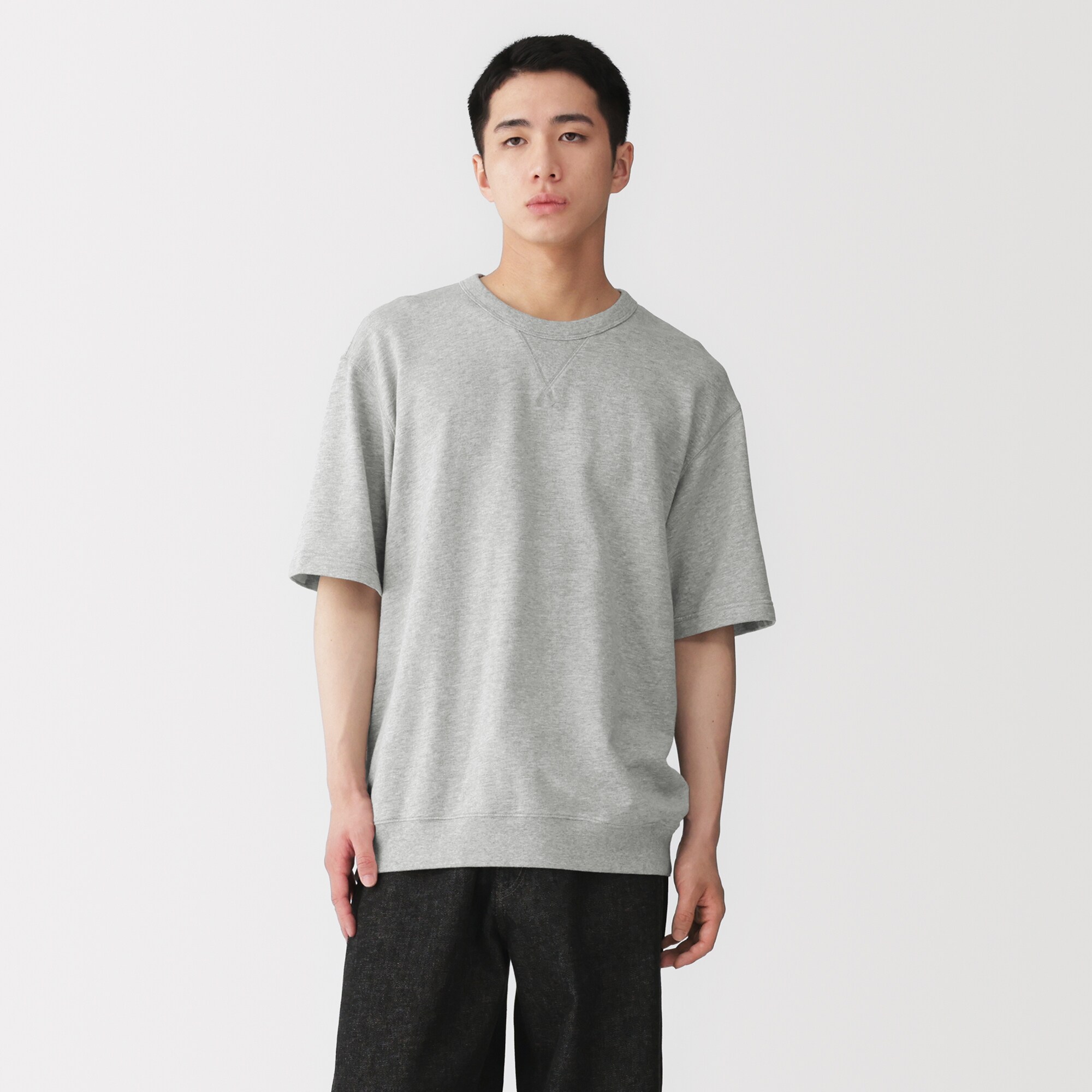紳士　ライトスウェットクルーネック半袖Ｔシャツ