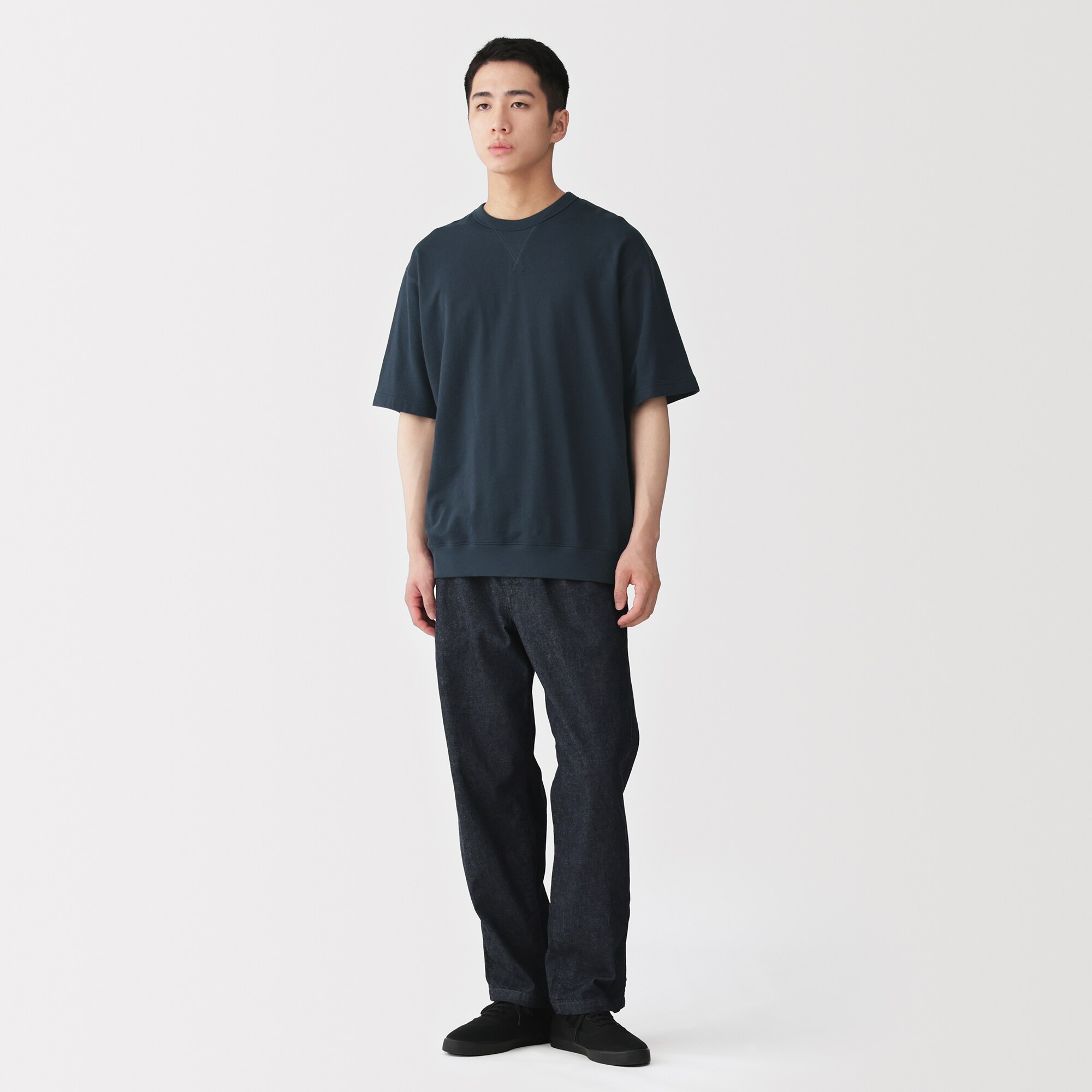 紳士　ライトスウェットクルーネック半袖Ｔシャツ