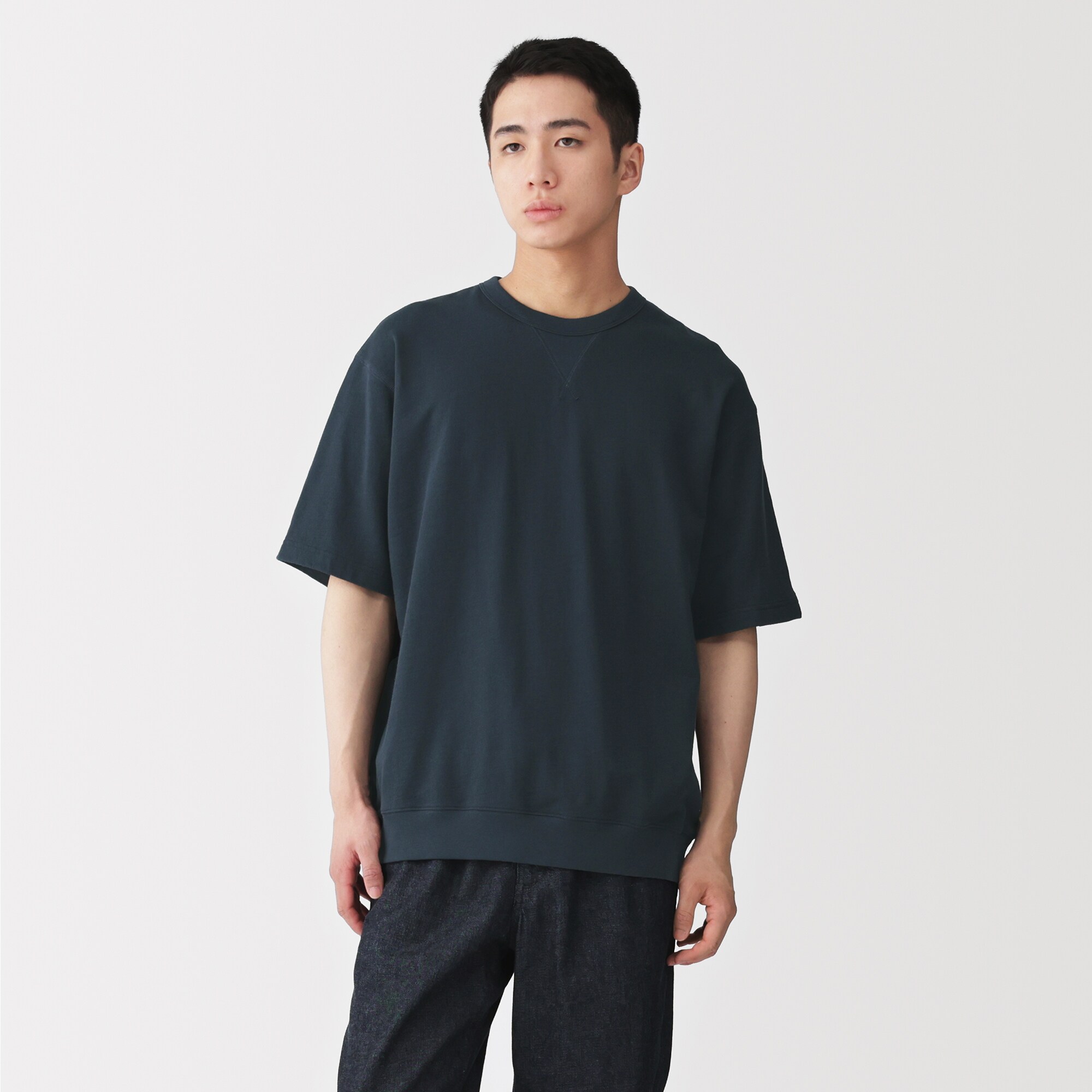 紳士　ライトスウェットクルーネック半袖Ｔシャツ