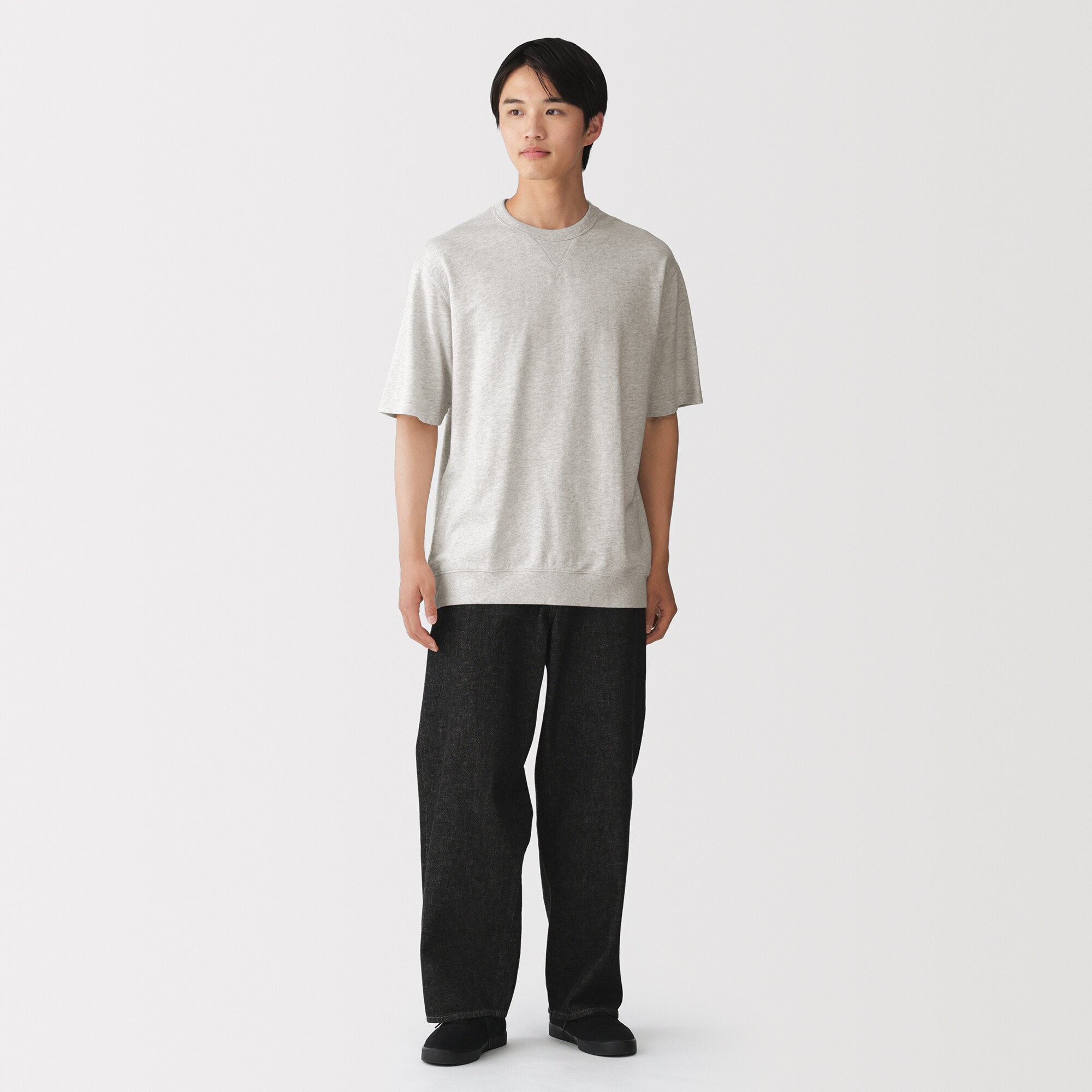 紳士　ライトスウェットクルーネック半袖Ｔシャツ
