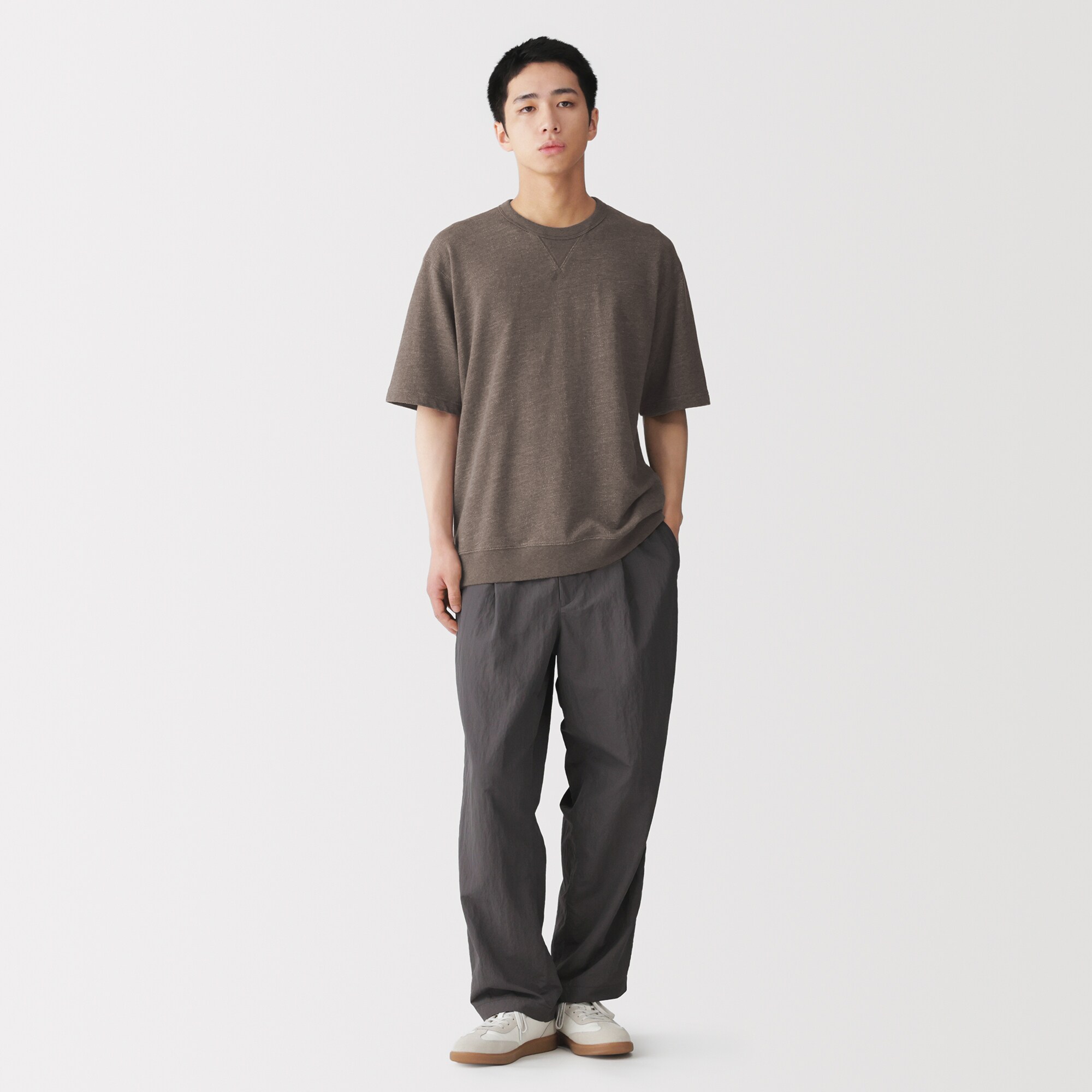 紳士　ライトスウェットクルーネック半袖Ｔシャツ