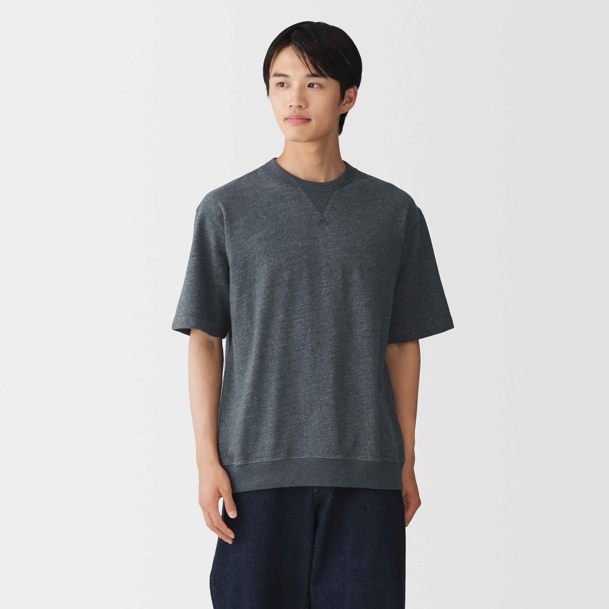 紳士　ライトスウェットクルーネック半袖Ｔシャツ
