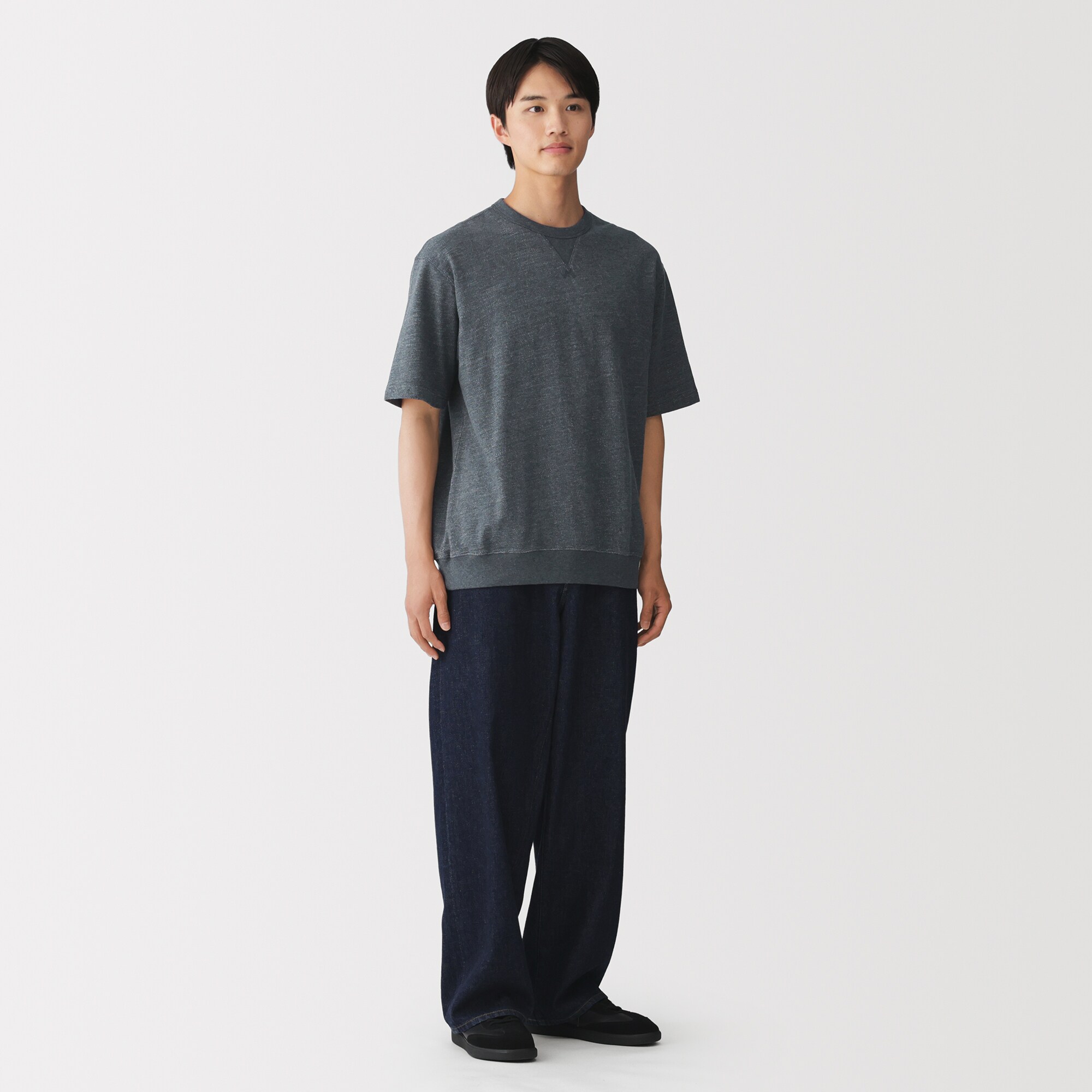 紳士　ライトスウェットクルーネック半袖Ｔシャツ