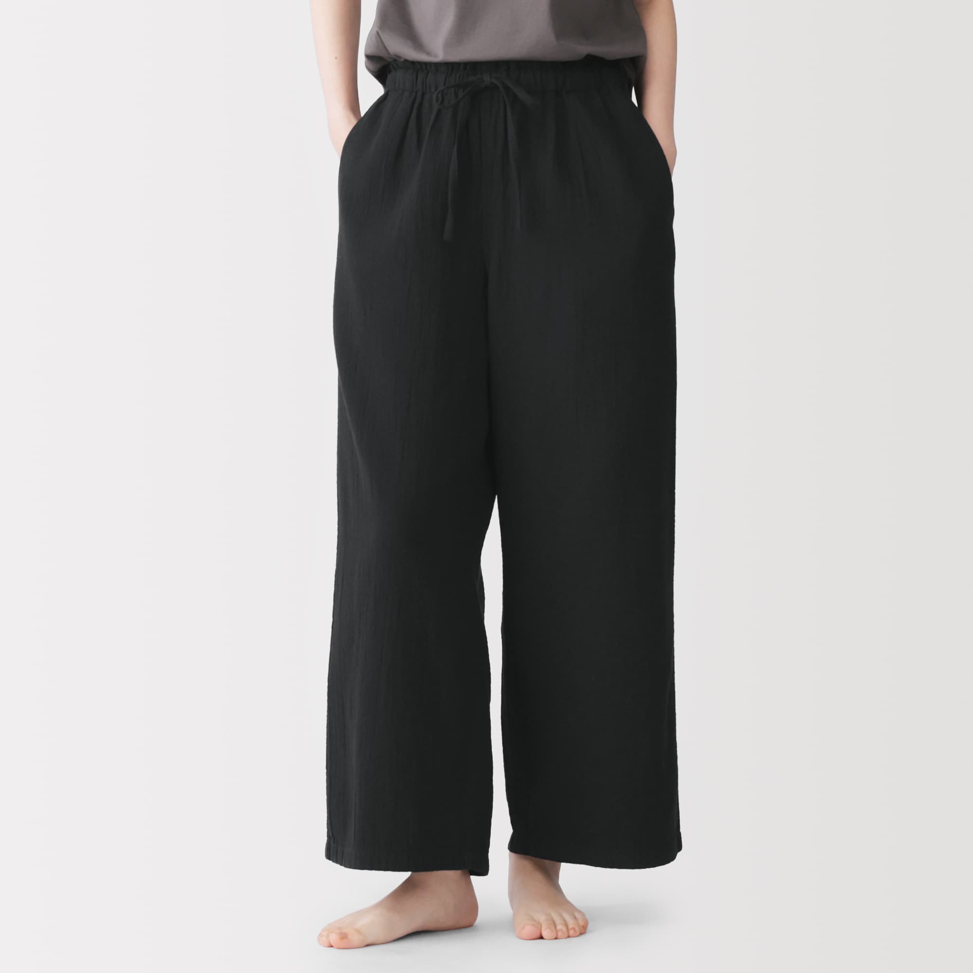 婦人 ふんわりしぼガーゼ ロングパンツ | 無印良品